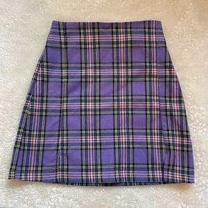 John Galt Plaid Mini Skirt